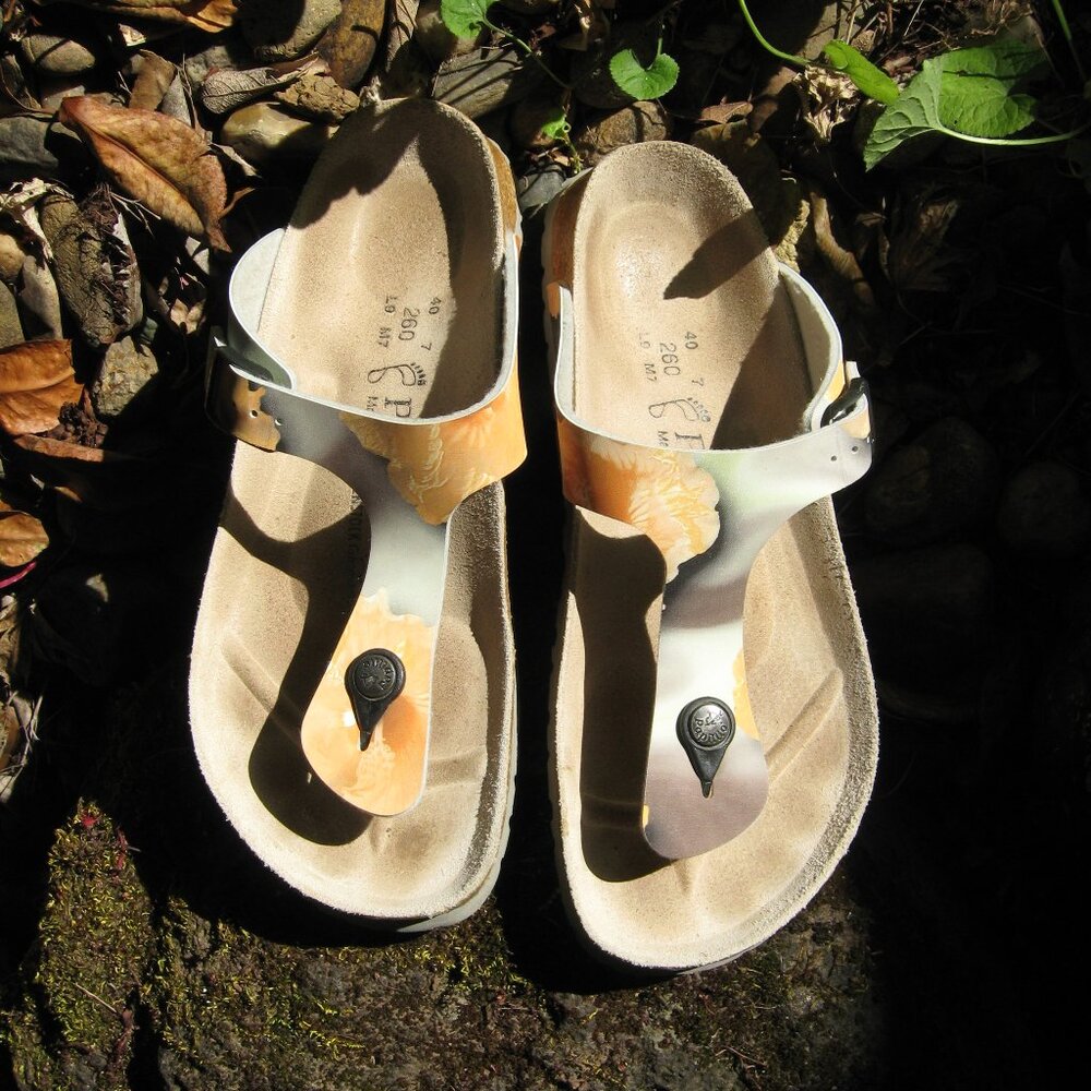 Birkenstock Papillio GIZEH Hibiscus Grey Birko Flor 40 R US W 9 M 7